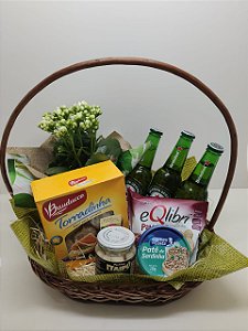 Cesta Cerveja Heineken e Kalanchoe