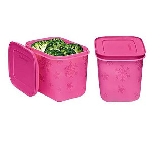TUPPERWARE KIT FREEZER LINE 1,1 LITRO ROSA ROSA 2 PÇS