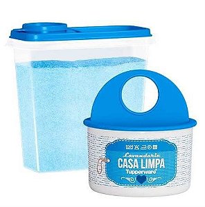 TUPPERWARE CLEAN LAVANDERIA + PORTA SABÃO EM PÓ 2KG