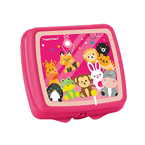 Porta Sanduíche Pelúcia Tupperware Rosa