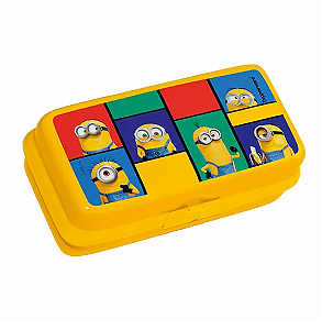 Porta Sanduíche Retangular Grande Tupperware Minions Amarelo