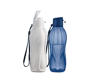 Garrafa Tupperware Eco Tupper Plus 500 ml Fire - Algodão - Azul Petróleo