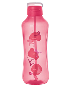 Tupperware Garrafa Aquavibe Com Canudo Flexivel Pink 2 Litros