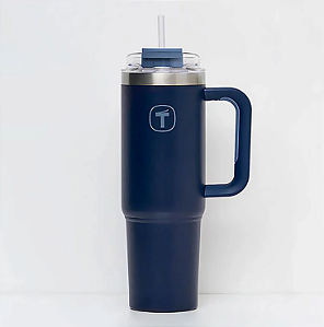 Copo Térmico Big T Com Canudo Tupperware 1,1 litro Azul