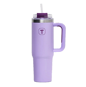Copo Térmico Big T Com Canudo Tupperware 1,1 litro Lilás