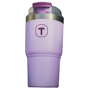 Copo Térmico Big T Com Canudo Tupperware 630 ml Lilás