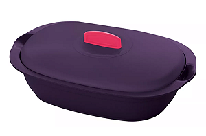 Travessa Actualité Oval Tupperware Roxa 1,7 L