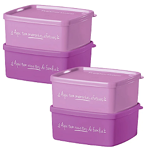 kit Jeitosinho Tupperware 400 ml 4 unidades