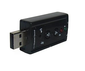 PLACA DE SOM ADAPTADOR USB EXTERNO ÁUDIO P2  7.1 PC NOTEBOOK