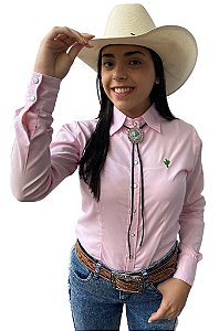 Camisa Feminina Country Básica Rosa