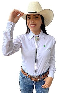 Camisa Feminina Country Básica Branca