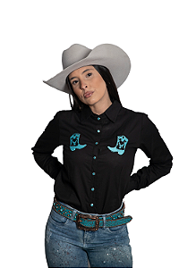 CAMISA FEMININA SADDLE