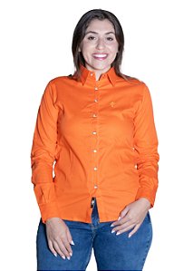 CAMISA FEMININA BÁSICA LARANJA
