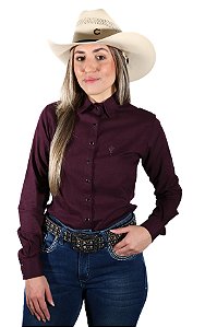 Camisa Feminina Básica Flamê Roxo Uva