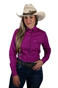 Camisa Feminina Básica Fucsia