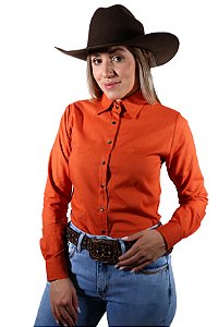 Camisa Feminina Básica Flamê Terracota