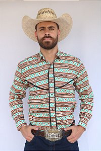 Camisa Masculina Étnica Western