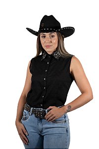 CAMISA REGATA FEMININA PRETA