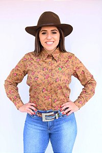 Camisa Feminina Country Rosas