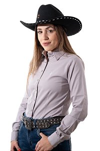 Camisa Feminina Básica Cinza