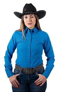 Camisa Feminina Básica Turquesa