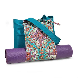 Bolsa para zafu e para tapete de Yoga - Mat/zafu Bag Flores na Cabeça