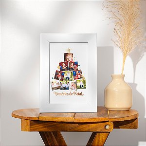 Porta Retrato Personalizado Memórias de Natal