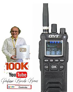 O QYT CB-58 é um rádio portátil de 27 MHz 30 kM - Alcance esta sujeito a avaliação