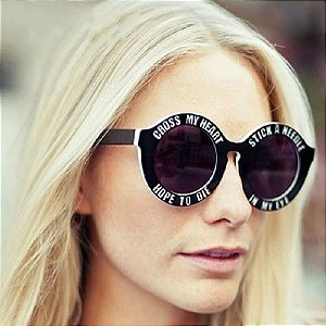 Ray-Ban Preto Estiloso Redondo