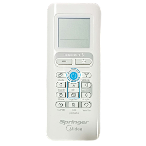 Controle Remoto Springer Midea Slipt Hi Wall 18.000Btu/h 42TFCA18S5