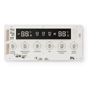 Placa Display da Geladeira Electrolux Frost Free Side by Side 504L SH72X