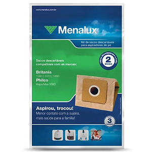 Kit 3 Sacos Descartáveis Aspirador de Pó Electrolux SIM02