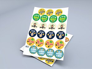 Kit com 110 Adesivos Hora da Gravata