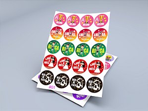 Kit com 100 Adesivos Hora do Sapatinho