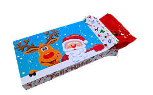 10 Caixas para Kit Kat - Natal Tons de Azul
