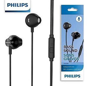 Fone de Ouvido Philips com microfone Preto - TAUE101BK/00