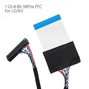 Cabo LVDS 1ch 8-bit 30 pinos FFC lada esquerdo para LG/UA