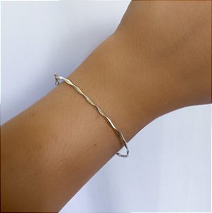 Pulseira bracelete torcido em Prata 925