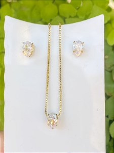 Conjunto Gota de Zircônia Pequena 5mm