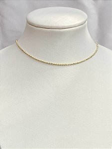 Colar Choker de Bolinhas Diamantadas