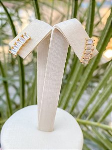 Brinco Ear Cuff Zircônias Quadradas