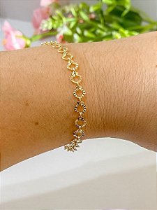 Pulseira Corrente Americana Diamantada
