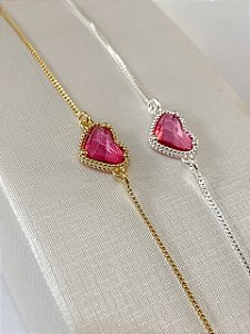 Pulseira Coração de Cristal