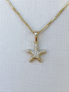 Colar Estrela do Mar Cravejada em Zircônias