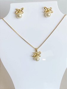 Conjunto Pérola com Laço