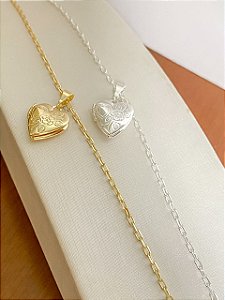Pulseira Relicário Mini Coração