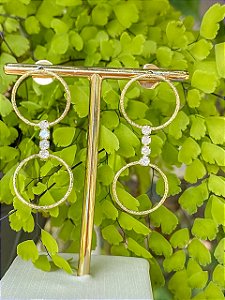 Brinco 2 Arcos com Zircônias