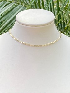 Colar Choker Elos Ovais