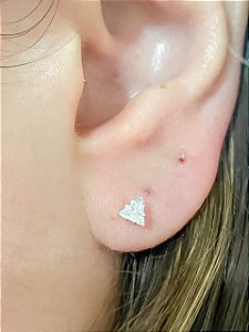 Brinco Triângulo Mini de Zircônia