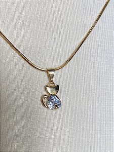 Colar Gatinho Pedra de Zircônia